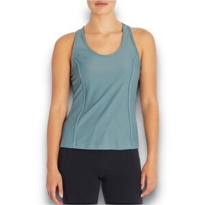 Jessica Simpson Goblin Blue Active Wear Stretchy Spandex Tank Top Size S NWT